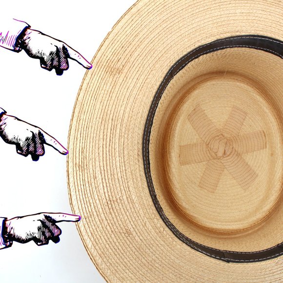 Vintage 1950s 1960s Straw Cowboy Hat Gambler Crown Mid Brim Cream Beige - Picture 11 of 12